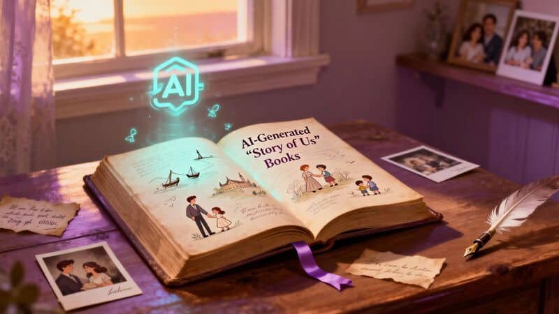 AI can now turn your relationship or family history into a beautifully written storybook.
