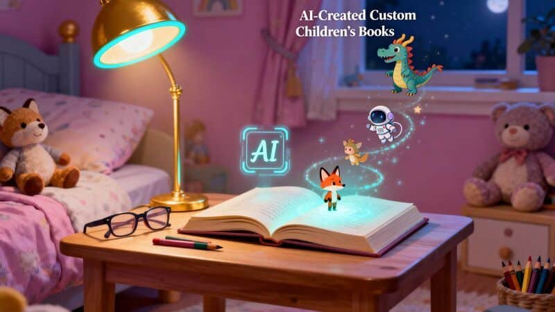 Parents can turn their child into the hero of an adventure, a princess, a brave explorer, a scientist, or time-traveler. AI writes and illustrates the book around the child’s traits, name, and personality.