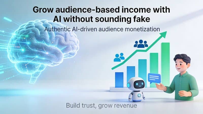 Audience income takes longer, but it can compound. AI helps with speed and consistency. Your human voice still carries the whole thing.